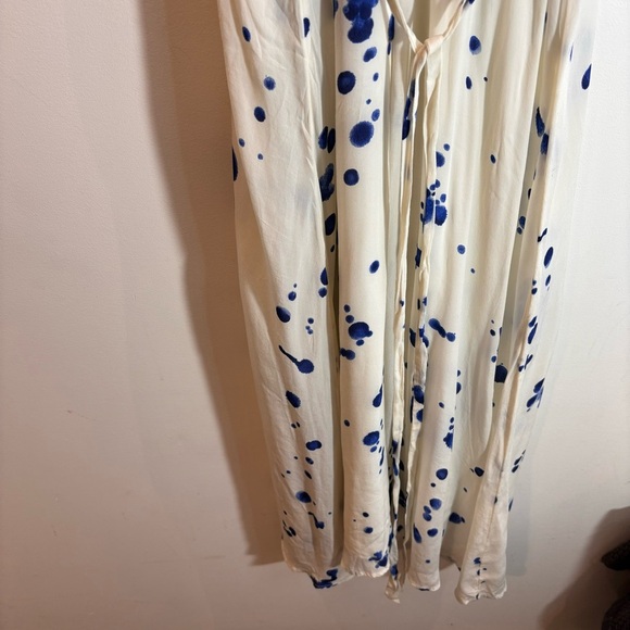 MAEVE Sz S Ink Splatter Macrame Crochet Lined Belt Anthropologie Maxi Dress - Picture 6 of 13